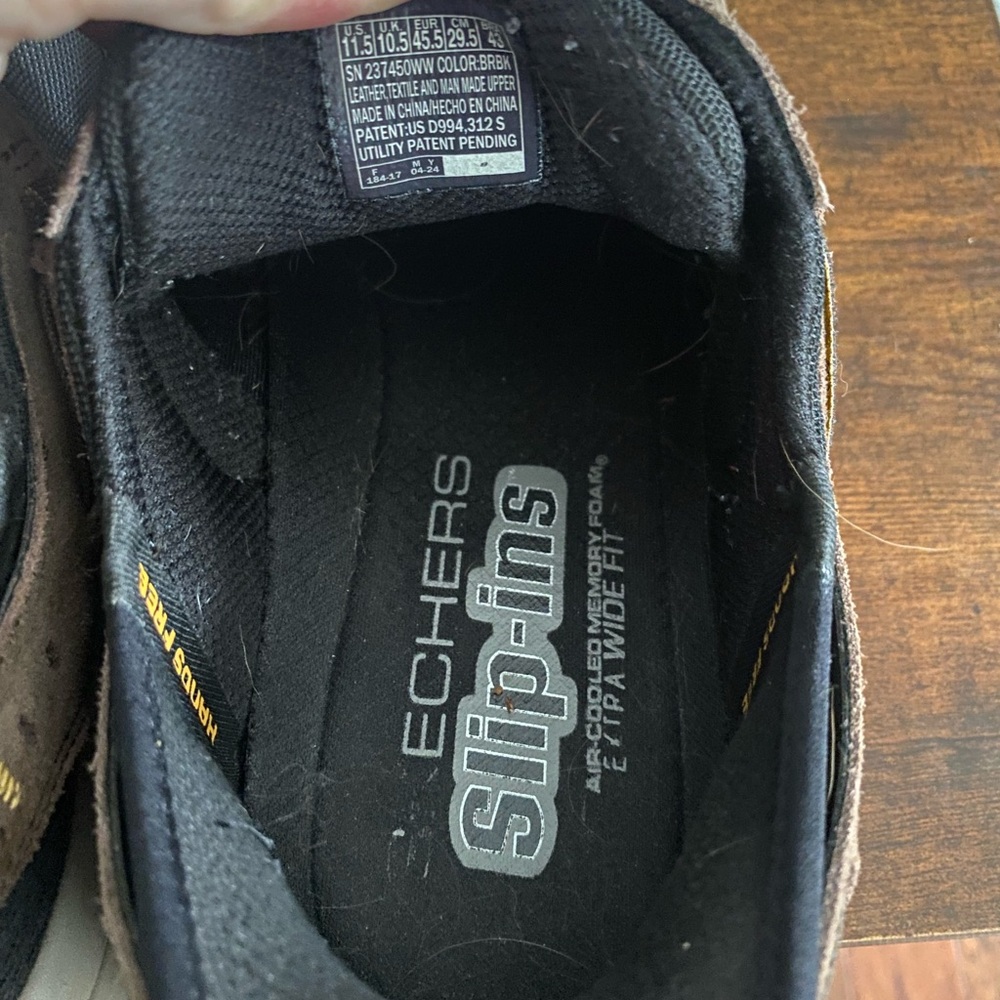 Skechers Slip Ins Sneakers Mens Size 11.5 Brown Relaxed Fit - Picture 5 of 7